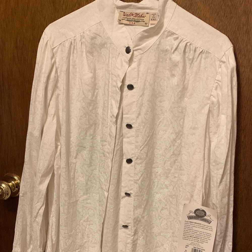 Wahmaker tonal paisley white button down size xxl